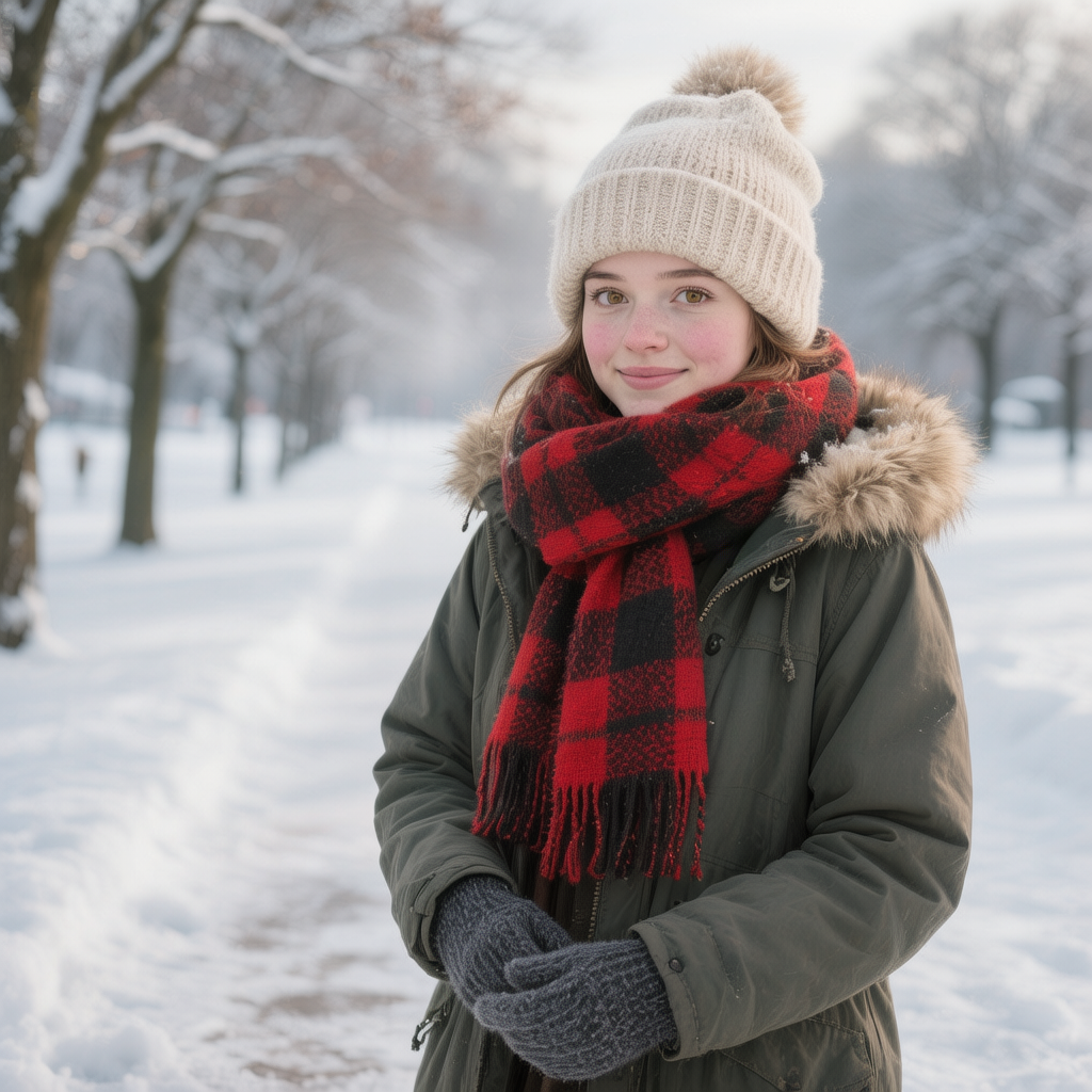 Personne portant des vêtements chauds en hiver